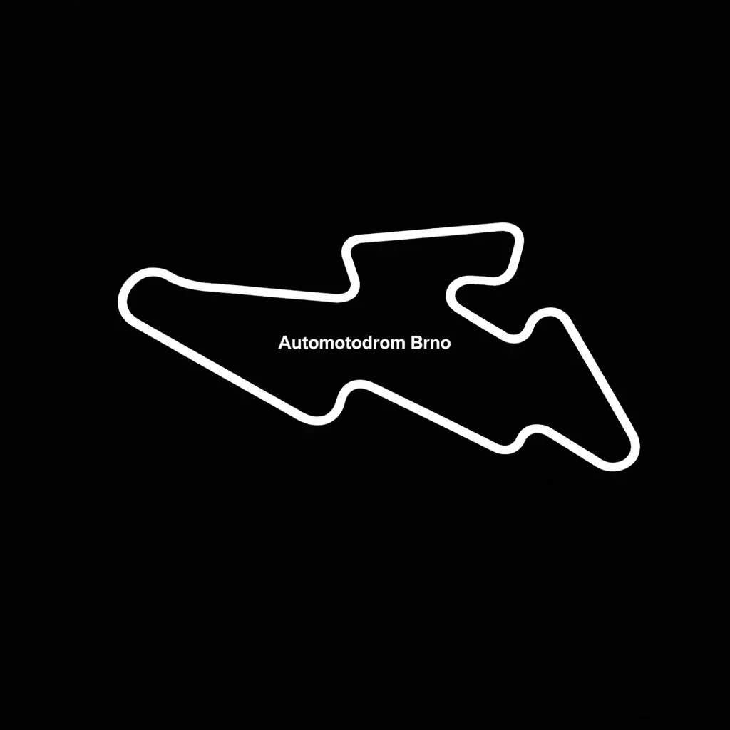 Mapa závodního okruhu Automotodrom Brno